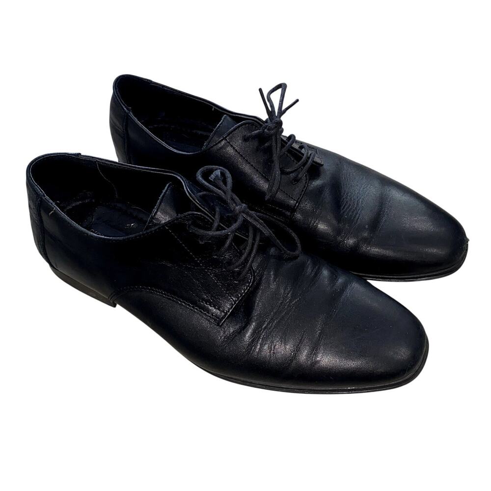 Giorgio Brutini Men's Leather Lace Up Oxford Dress Shoes Black Size 8.5M